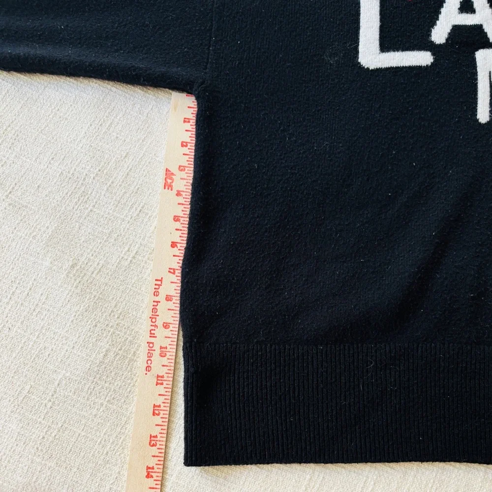 Loft Black Baggy Sweater with L'Amour Design & Heart Women’s XL Fun - Picture 6 of 7